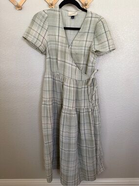 Universal Thread Plaid Cotton Wrap Dress